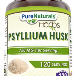 Suplemento De Psyllium Natural Pure Naturals 750 Mg Vegano
