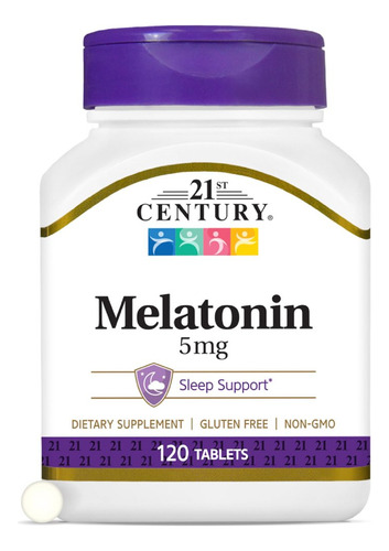 Melatonina 21st Century 5 Mg 120 Comprimidos - Imagem 4