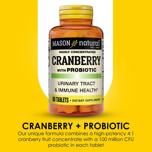 Mason Natural Cranberry Com Probióticos, 60 Comprimidos - Imagem 2