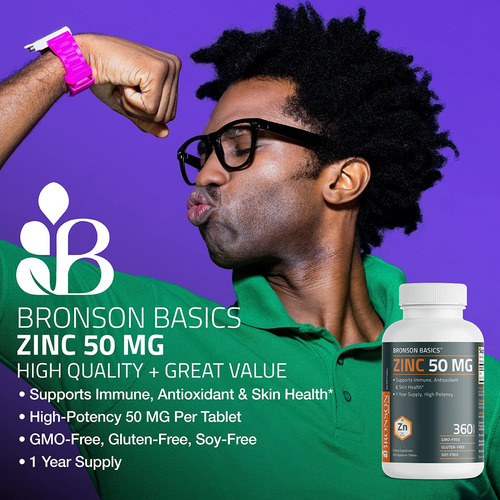 Suplemento Bronson Zinc 50 Mg De Alta Potência 360 Comprimid - Imagem 11