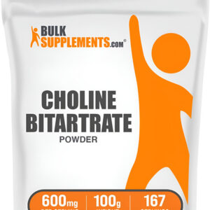 Bitartarato De Colina Em Pó 600 Mg 100 G Da Bulksupplements