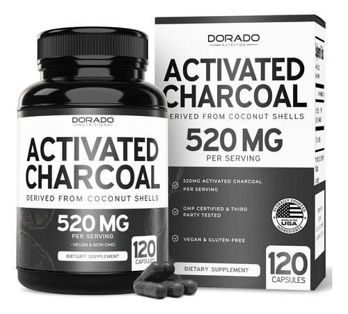 Dorado Nutrition Comprimidos De Carvão Ativado Orgânico 120 - Imagem 2