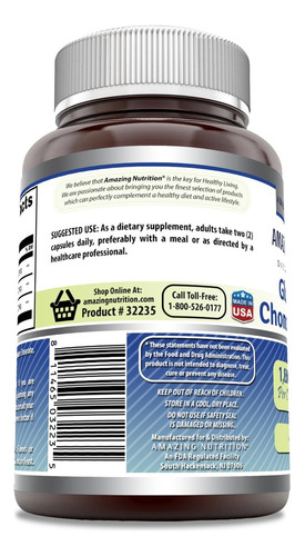 Suplemento De Glucosamina E Condroitina Amazing Nutrition - Imagem 3