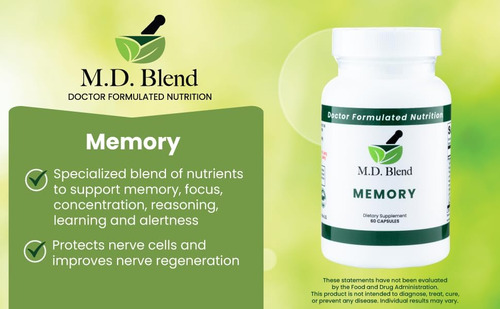 Md Blend Memory - Mistura Natural - Suplemento Formulado Por - Imagem 3