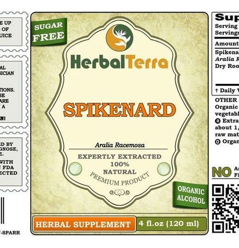 Herbal Terra Llc Tintura De Nardo, Extrato Orgânico - Imagem 2