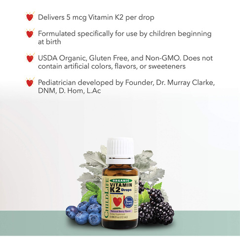 Vitamina K2 Drops Childlife Essentials Organic, Pacote De 7 - Imagem 8