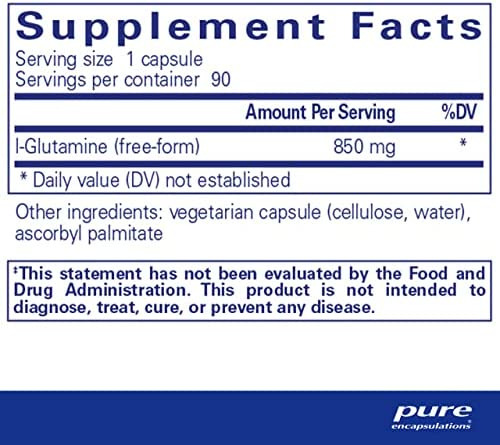 Encapsulações Puras L-glutamina 850 Mg | Suplemento Para Im - Imagem 11