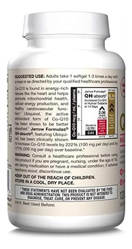 Jarrow Formulas® Qh-absorb®,100 Mg, Suplemento Alimentar De - Imagem 11