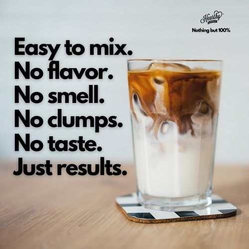 Colágeno Em Pó Hearthy Foods 500ml - 18g De Proteína Tipo Ha - Imagem 3