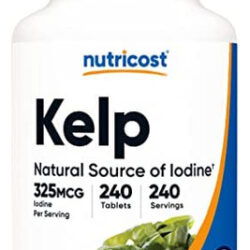Comprimidos Nutricost Kelp, 325 Mcg De Iodo, 240 Comprimido