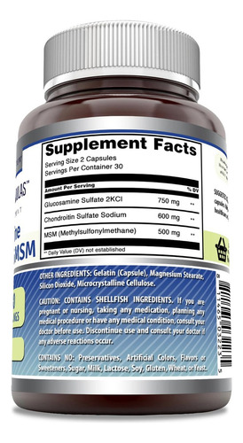 Suplemento De Glucosamina E Condroitina Amazing Nutrition - Imagem 2