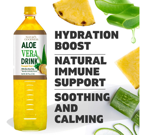 Bebida De Abacaxi E Aloe Vera Nature"s Goodness - Imagem 5