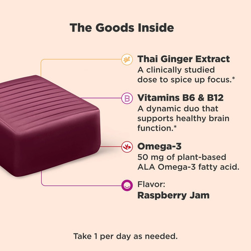 Olly Focus Gummies, 20 Unidades, Vegetariano - Imagem 3