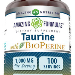 Suplemento De Taurina Amazing Nutrition Com Bioperine 1000
