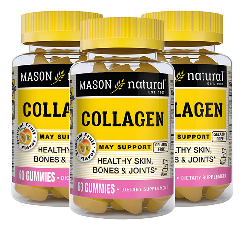 Gummies De Colágeno Natural De Mason Suporta Pele Saudável,