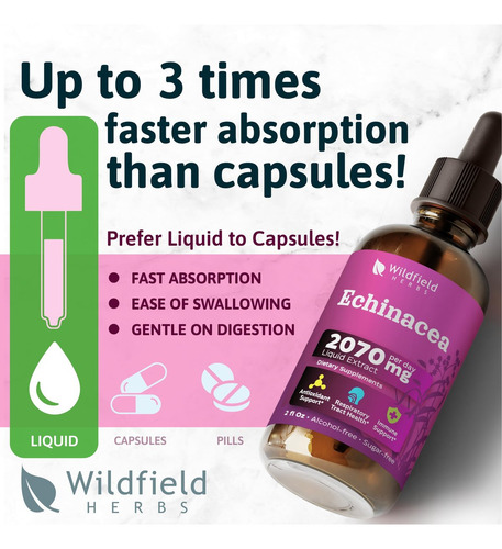Extrato De Equinácea Wildfield Herbs 2 Oz, 84 Doses - Imagem 4