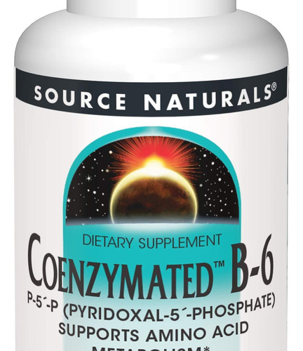 Source Naturals Coenzima Vitaminas B-6 25mg Sublingual