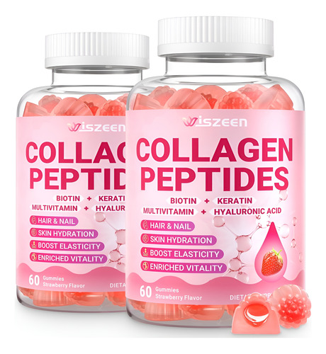 Gummies De Colágeno Para Mulheres, Colágeno Hidrolisado Sem - Imagem 7