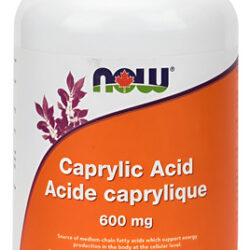 Ácido Caprílico 600 Mg 100 Cápsulas Now Foods