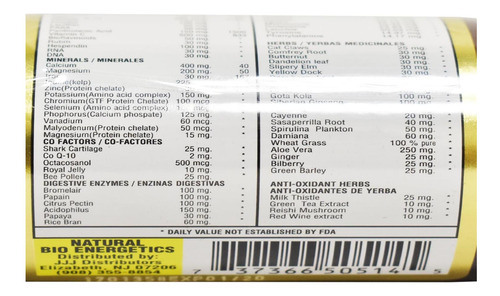 Tabletes Kh9 Multivitamínicos Enzimas E Amino De Ervas Bio - Imagem 4
