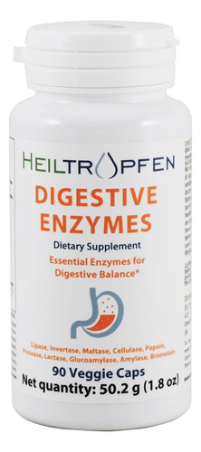 Enzimas Digestivas Heiltropfen | 90 Cápsulas Vegetais | Supl - Imagem 9