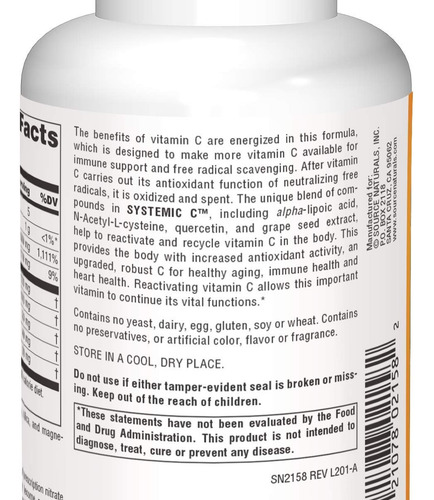 Source Naturals C, 500mg - 120 Cápsulas - Imagem 2