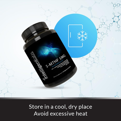 Suplemento Intelligent Labs 5-mthf L-5 Metilfolato 5 Mg 60 C - Imagem 4