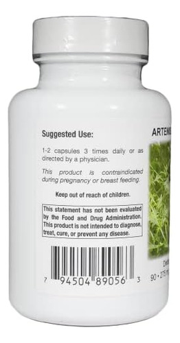 Supreme Nutrition Artemisia Supreme, 90 Cápsulas Vegetariana - Imagem 2