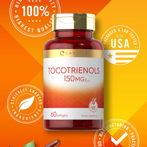 Suplemento Carlyle Carlyle Tocotrienol 150mg 60 Cápsulas De - Imagem 6