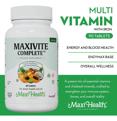 Maxi Health Complete Vitaminas Uma Vez Ao Dia Para Homens E - Imagem 3