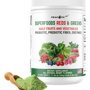 Suplemento Em Pó Peacock Max Superfoods Reds Greens 325ml