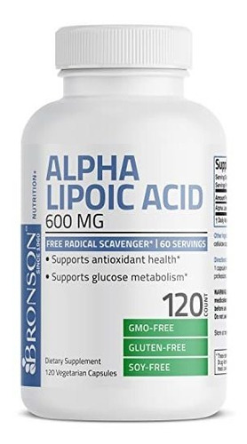 Ácido Alfa-lipóico Bronson 600 Mg Scavenger Su - Imagem 7