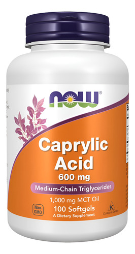 Suplementos Now Foods Now Foods, Ácido Caprílico 600 Mg, 100