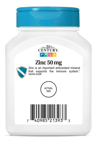 Comprimidos De Zinco Do Século 21 50 Mg (quelatados), 110 Un - Imagem 5