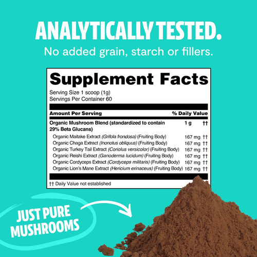 Suplemento Freshcap Ultimate Mushroom Complex Powder 60 Serv - Imagem 4
