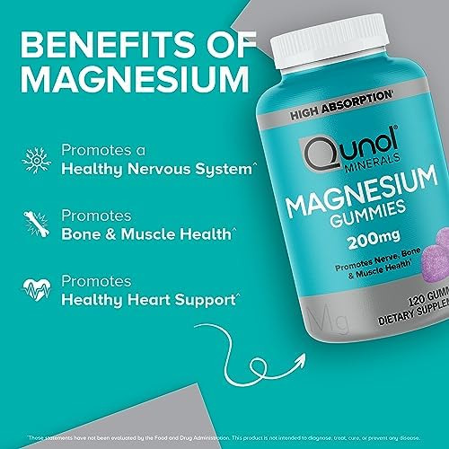 Gomas De Magnésio De Qunol Para Adultos, 200mg De Magnésio E - Imagem 11