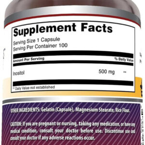Amazing Nutrition Inositol 500 Mg 100 Cápsulas - 3 Pacotes