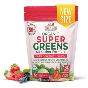 Suplemento Country Farms Super Greens Berry Flavor 30 Porçõe