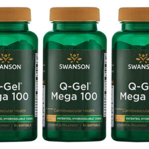 Swanson Q-gel Mega 100 Mg 60 Géis (pacote Com 3)