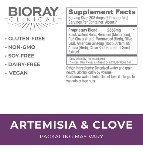 Bioray Artemísia Profissional E Cravo - 2 Fl Oz - Remoção De - Imagem 5