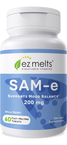 Suplemento Sam-e Dissolúvel Ez Melts 200 Mg, Sem Açúcar, For - Imagem 7