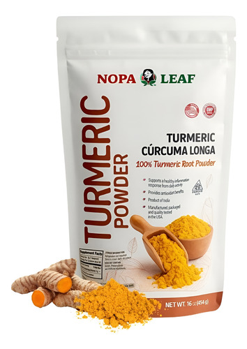 Pó De Cúrcuma Nopalina Nopa 100% Raiz De Cúrcuma