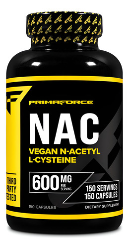 Primaforce Nac Vegan N-acetil L-cisteína Suplemento (600 Mg)