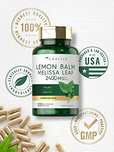 Suplemento Carlyle Melissa Lemon Balm 200 Cápsulas - Imagem 5