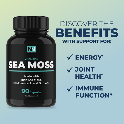 Suplemento Nobi Nutrition Organic Irish Sea Moss Em Cápsulas - Imagem 4