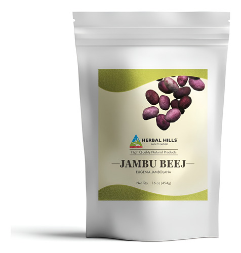 Herbal Hills Jambu/jamun Pó 16 Onças - Suplemento De Ervas