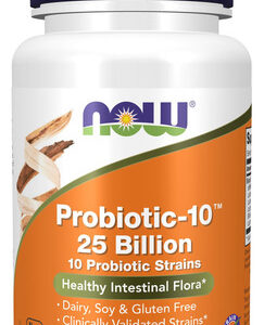 Suplementos Now Probiotc-10 25 Bilhões E 30 Cápsulas Vegetai