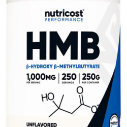 Suplemento Nutricost Hmb Powder 250g W/ 1000mg Por Porção