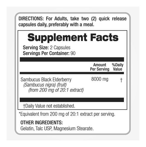 Fito Medic"s Sabugueiro 8000 Mg - 180 Cápsulas Para - Imagem 4