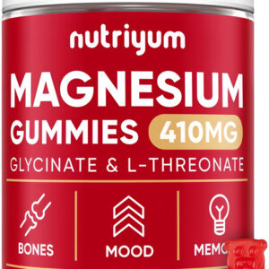 Gomas De Glicinato De Magnésio Nutriyum Para Adultos E Crian